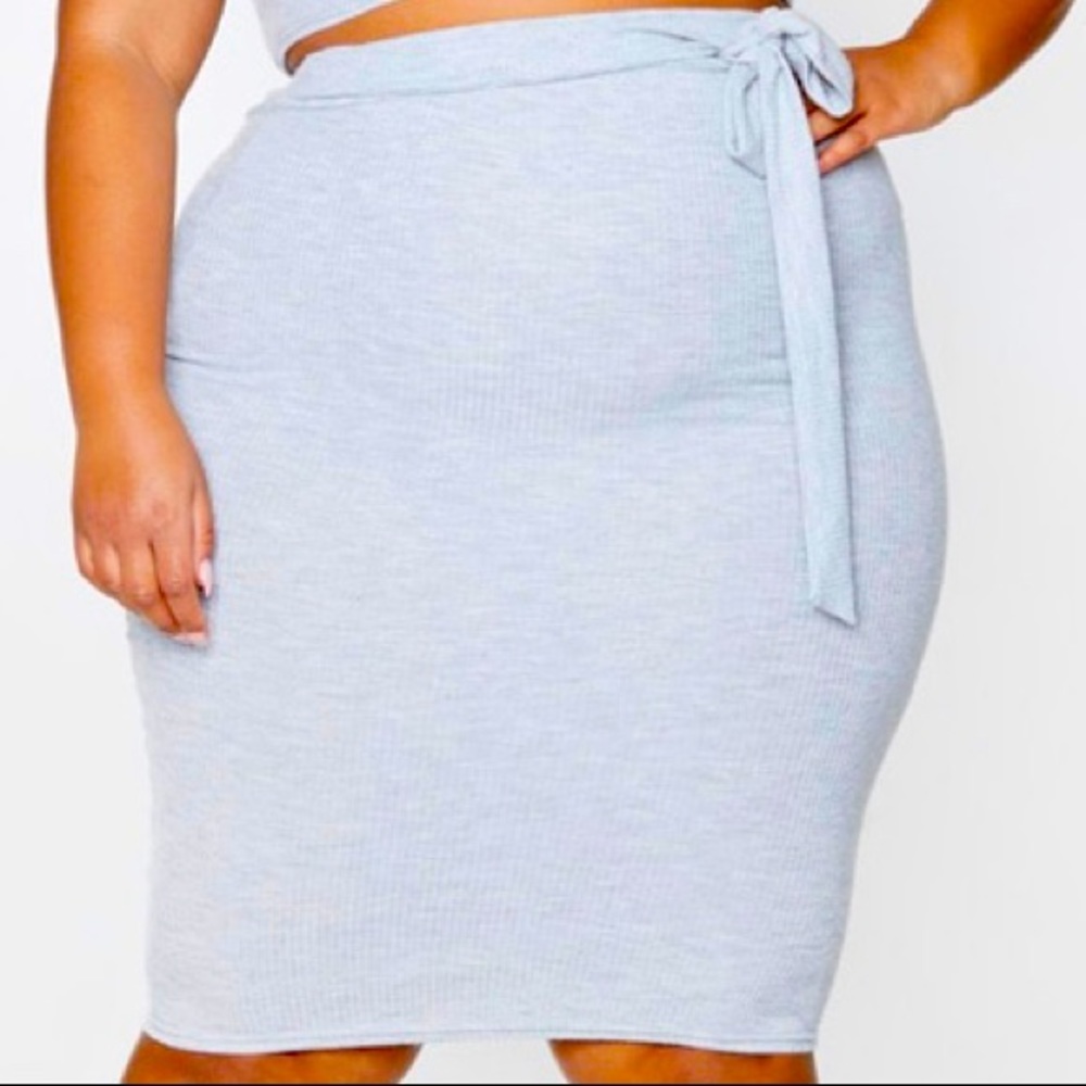 Soft Rib Midi Skirt